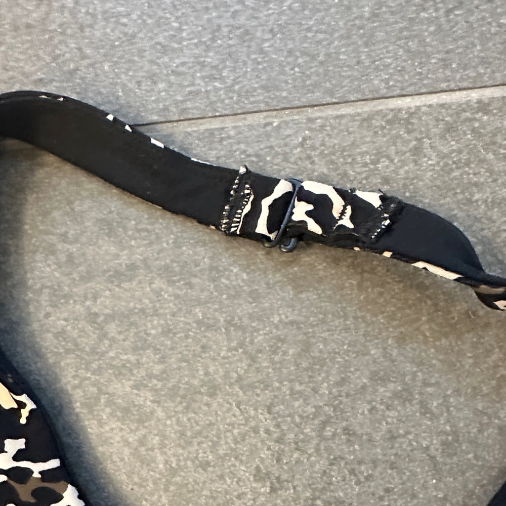 Fabletics Black and Cream Leopard Print Dress - Picture 2 of 11